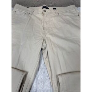 Lucky Brand 410 Athletic Slim Pants Mens 36x32 Sand Beige Chino Five Pocket